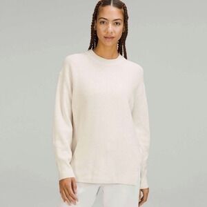 Lululemon | Merino Wool‎ Blend Ribbed Long Wrap Sweater White Opal Size 8
